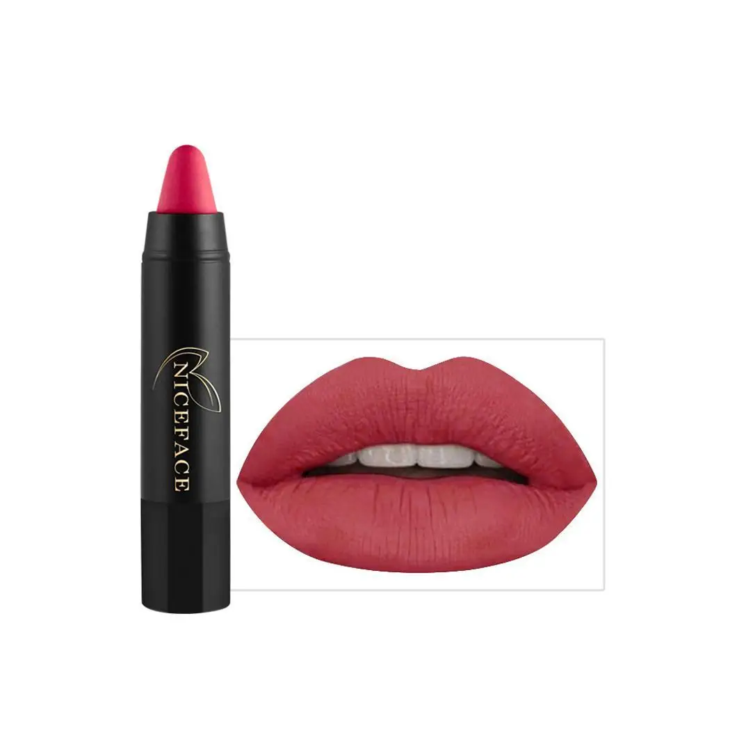 Women Make Up Cosmetics Moisture Matte Lipstick 17g 3Years Pen China Draw suitable lip liner along the lip - Цвет: color 15