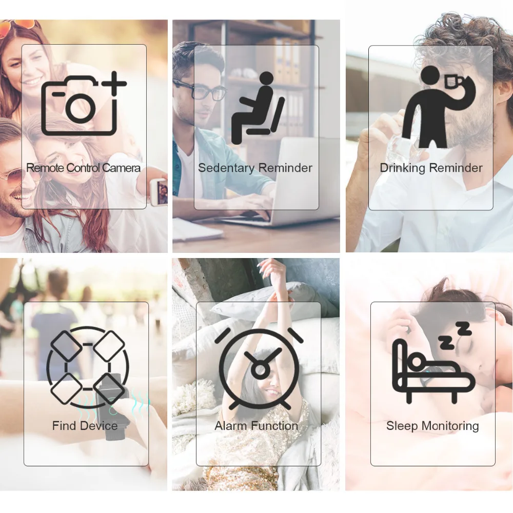 Diggro Q9 Smart Watch Blood Pressure Heart Rate Monitor IP67 Waterproof Sport Fitness Trakcer Watch Men Women Smartwatch