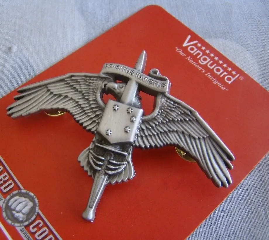 

WW2 US Usmc Marsoc Wings Badge Pin Marine Raider Insignia Spiritus Invictus GRAY - World military Store
