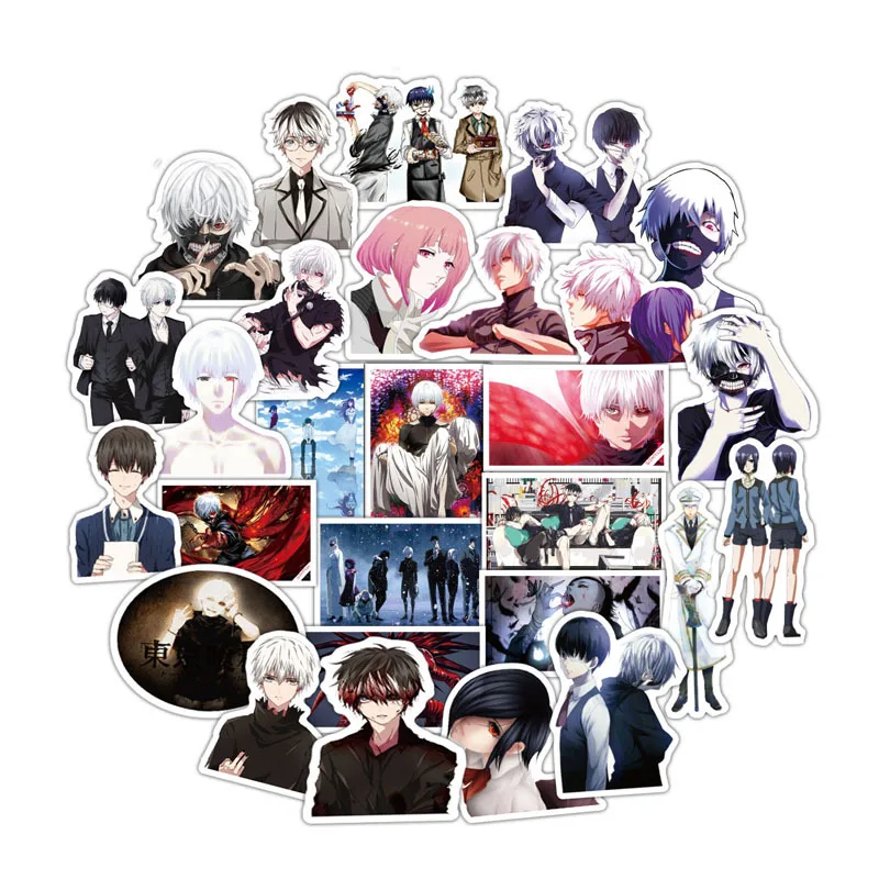 

50PCS Anime Tokyo Ghoul Stickers bomb Ken Kaneki Stickers Decal For Snowboard Luggage Car PS4 Backpack Laptop guitar Sticker