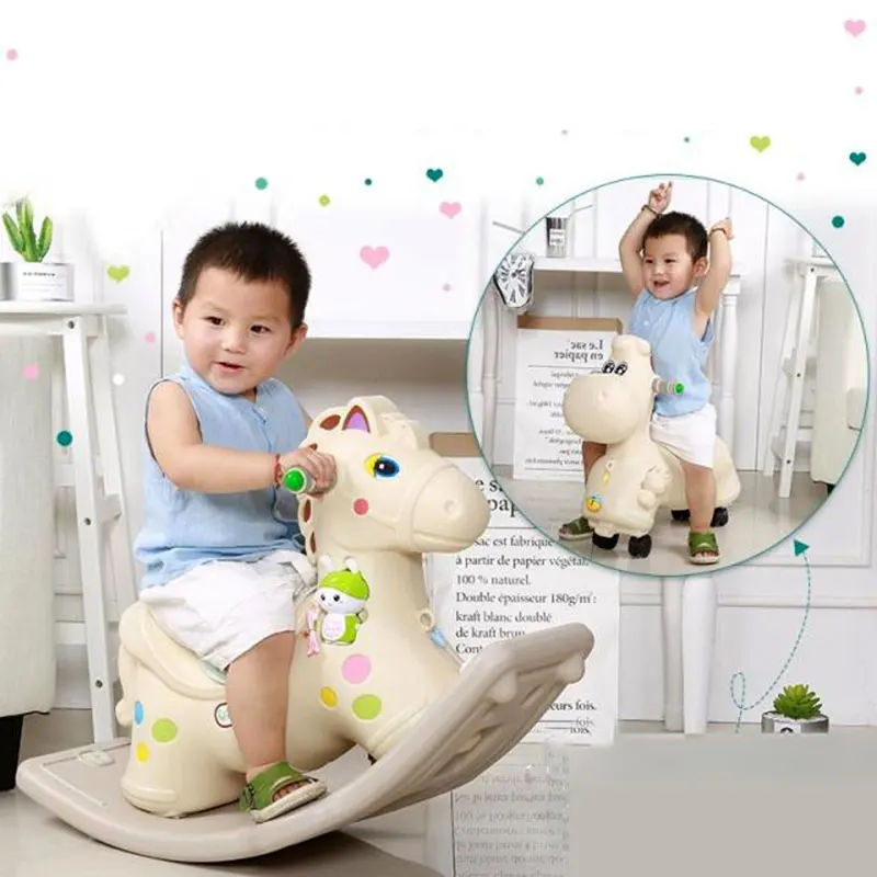 Hot Children's Toys Plastic Rocking Horse Thickening Baby Rocking