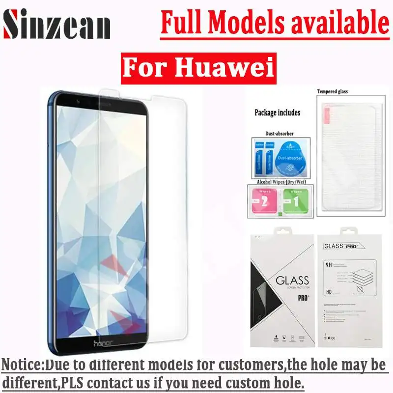 Sinzean 200 шт для Huawei mate 10 lite/mate 10 Pro/P10 Plus/P8 Mini/P20 lite 2.5D прозрачный протектор экрана из закаленного стекла