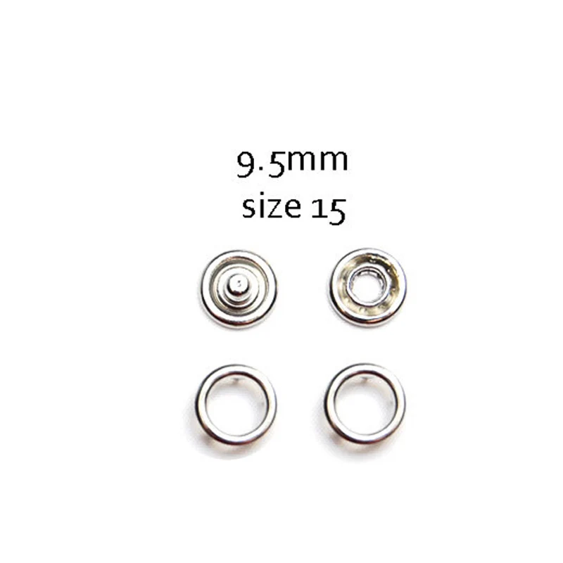 Metal Prong Snap Fasteners 9.5MM. open cap snaps. clothes snaps. 10mm