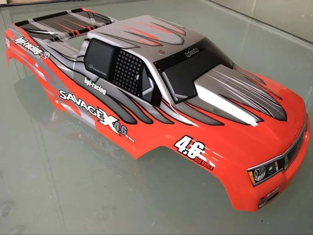 HPI Racing SAVAGE 5,9 4,6 поток 1/8 monster truck тела для hraxxas Revo 3,3 losi LST XXL2 X3E HONGNOR Thunder Tiger HSP FS 1/8 - Цвет: RED