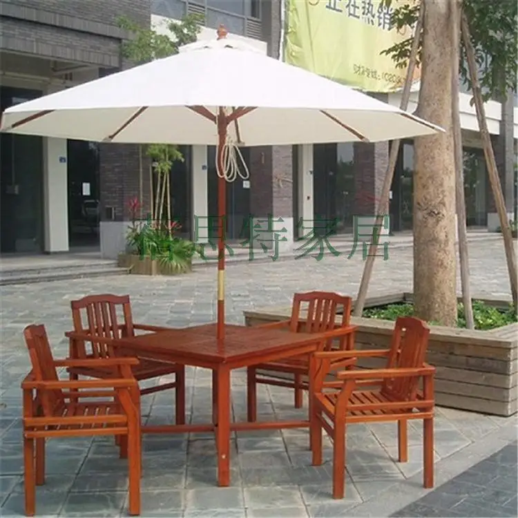 High grade wooden pillar with parasols umbrella patio outdoor