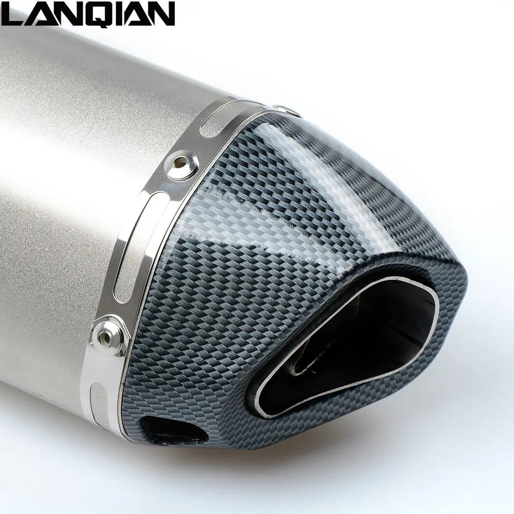 38-51 MM de fibra de carbono de la motocicleta escapar modificado mufla tubo de Escape para BMW F650GS K1200R K1200R deporte K1200S R1200R r1200RT