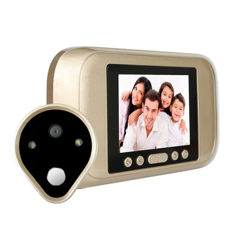 Главная Безопасность 3.2 дюймов ЖК-дисплей двери просмотра цифровых TFT памяти дверной глазок Vedio-глаз белый свет фото/видео двери Камера