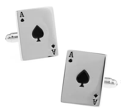 Free Shipping Pocker Cufflinks Wholesale&ampretail Novelty Casino Playing Card Design Quality Brass Material Best Gift For Men | Украшения