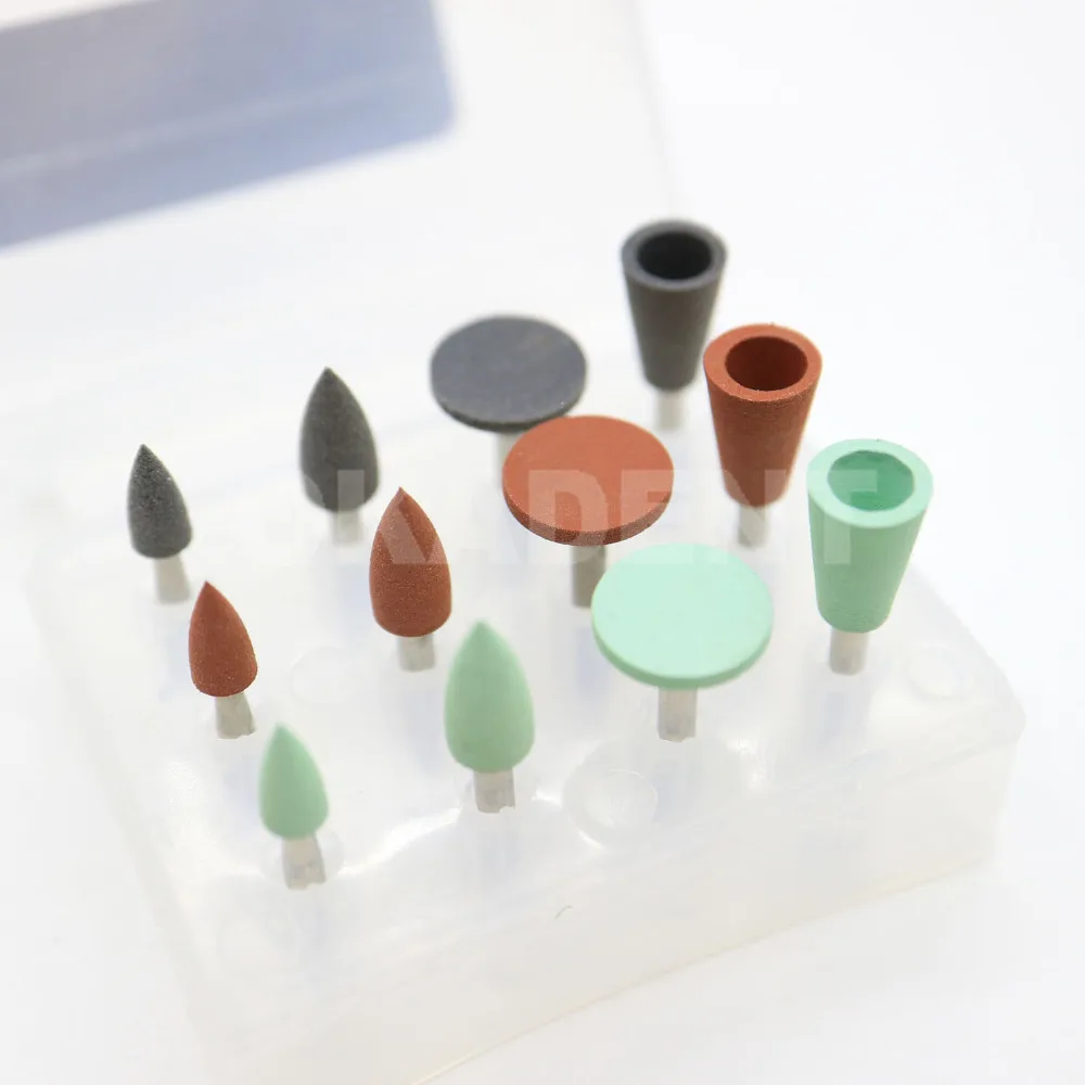 

12PCS Dental Polishing RA Shank Low Speed Rubber Prophylaxis Polisher For Amalgam Alloy Polish kit