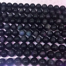 Rainbow Obsidian 6/8/10/12/14 milímetros Genuine Gemstone Natural Undyed Pedra para a Jóia Fina DIY Luxo Preciosa Elegante Pulseira de Presente