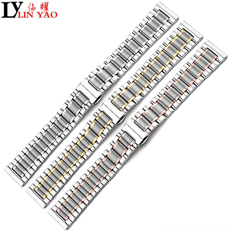 

14mm 16mm 18mm 20mm 22mm 24mm Stainless Steel Watch band Strap Bracelet Watchband Women men for Seiko 5 Samsung 12 Free shopping