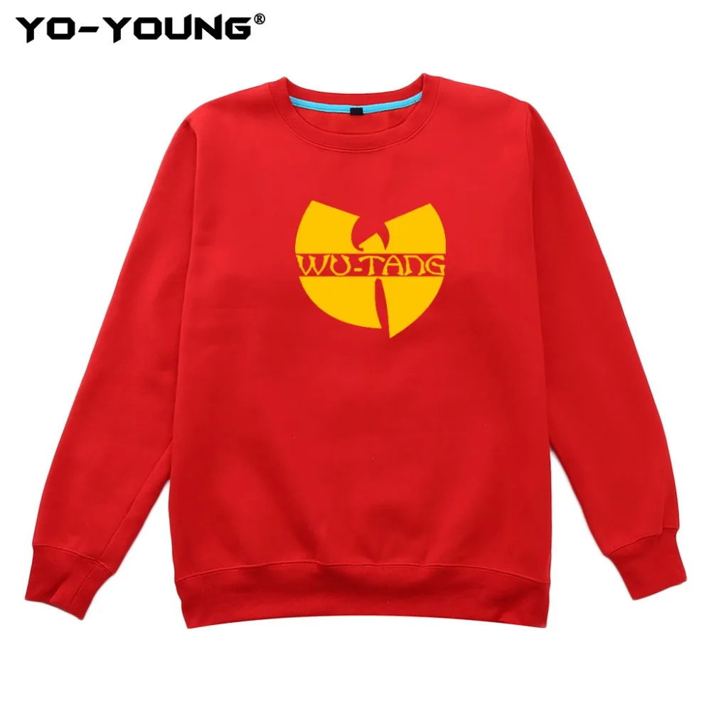 Yo-Young Steetwear Толстовка флисовый свитшот с логотипом Wutang Clan, повседневные уличные толстовки унисекс