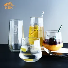 В скандинавском стиле прозрачное стекло для воды, чтобы пить пиво молоко чай сок и стеклянная кружка для сока шампанское очки swig кружки винного цвета