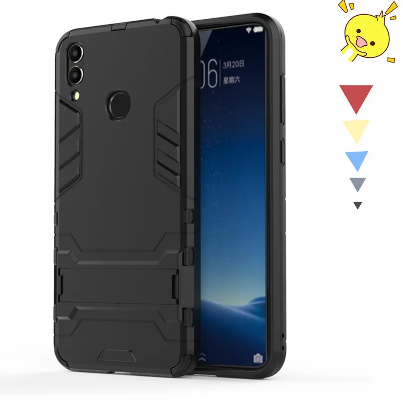 

Huawei Honor 8C Case Huawei Honor 8C Cover Soft Silicone + Plastic Kickstand Case For Huawei Honor 8C Funda Coque Capa BSNOVT