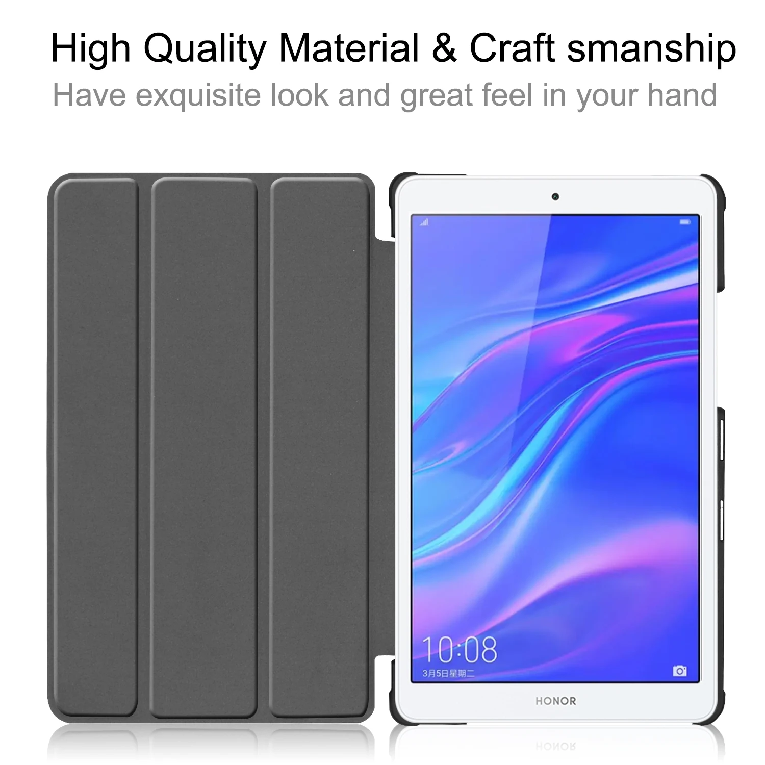 Магнитный флип чехол из искусственной кожи для Huawei M5 Lite 8 0 чехлы и стилус сна с
