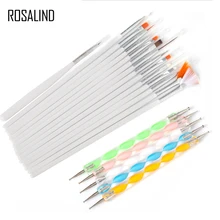 ROSALIND 20 шт./компл. кисти для ногтей Дизайн Комплект нанесение пунктира ногтей художественные инструменты для ногтей кисть для маникюра
