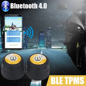

Vehemo Wireless Bluetooth 4.0 Motorcycle Tpms Tire Pressure Monitoring System Bluetooth Universal Motorcycle TPMS Alarm Phone