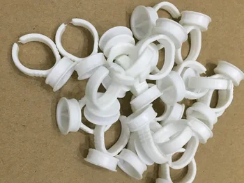 

Freeshipping 100Pcs/Lot 17MM Plastic Pigment Holder Ink Containers With Two Space Tattoo Ink Rings For Permanent Makeup