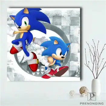 

Custom sonic-the-hedgehog (1) Poster Papel-de Mandala Printing Posters Cloth Fabric Wall Art For Living Room Decor#19-01-12-1