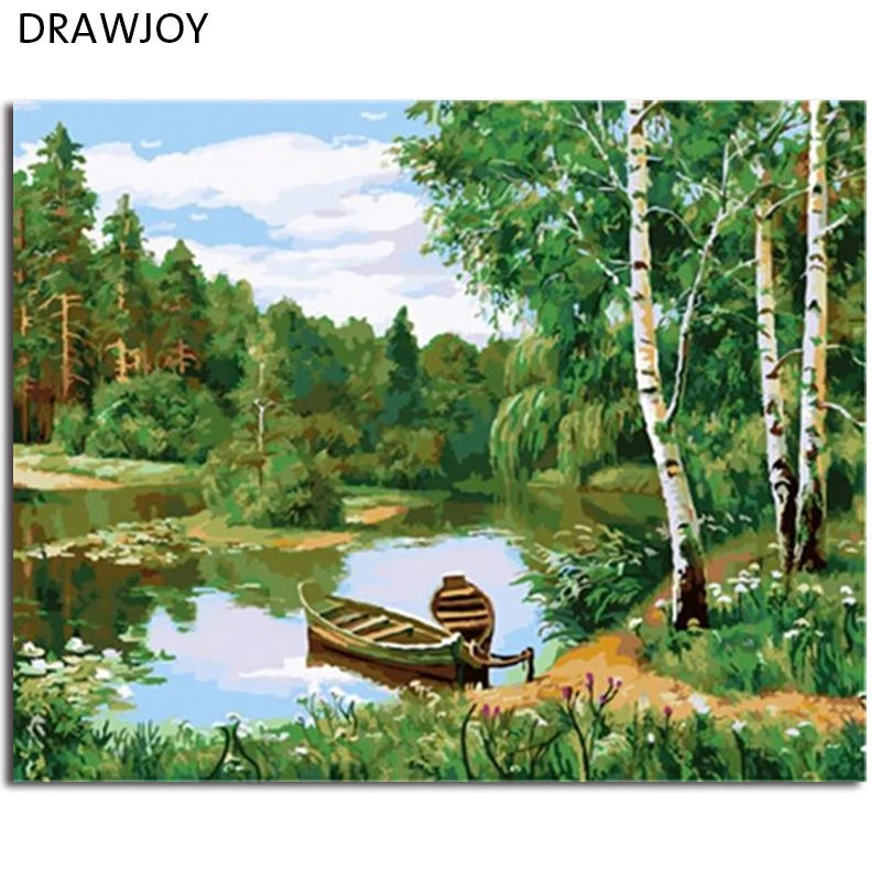 

DRAWJOY Framed Pictures DIY Painting By Numbers Home Decoration For Living Room DIY Digital Canvas Oil Painting