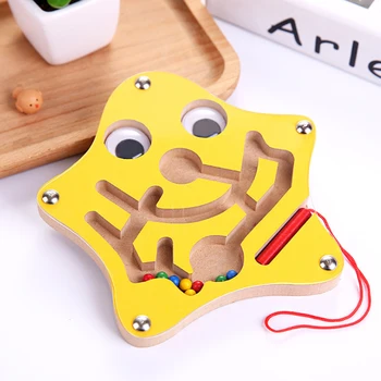 

1PC Children Cartoon Cute Maze Toy Kids Wooden Puzzle Game Toy Early Educational Brain Intellectual Toy