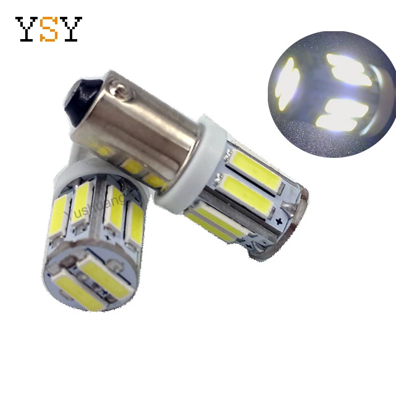 100 шт Super White 10SMD 7014/7020 BA9S 360 градусов интерьер КУПОЛ 12 V Светодиодный свет лампы для автомобилей