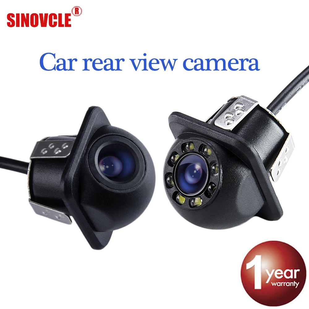 

SINOVCLE Mini Waterproof Car Parking Assistance Reversing Back Rear View Camera HD Wire Car Rear View Camera With or Without LED