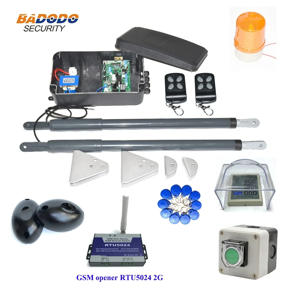 

AC220V 2x 200KG force waterproof automatic Dual Arm swing Gate door Opener Operator Motor drive For home door access control