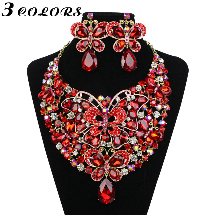 New Fashion Necklace Earring Set Designer Jewellery Butterfly