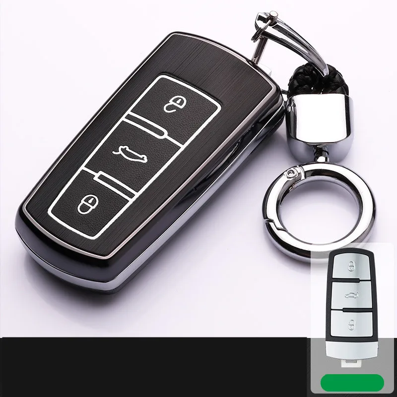 Aluminium-alloy-Luminous-Car-Key-Case-Protector-Fit-For-VW-Passat-CC-Magotan-Key-Cover-Holder (1)
