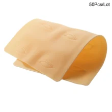 50 шт. Профессиональные 3D глаз Практика татуировки кожи силиконовые постоянного иглы бровей Простыни глаз Макияж Accessoire де татуировки питания