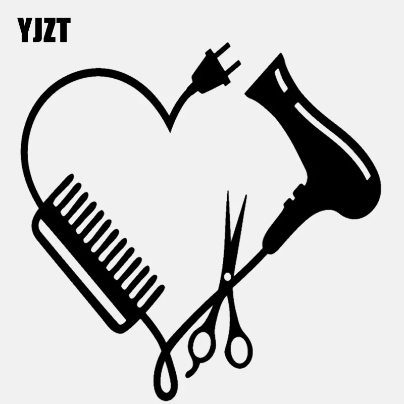 YJZT 13 см * виниловый стикер для волос в форме сердца|Наклейки на автомобиль| |
