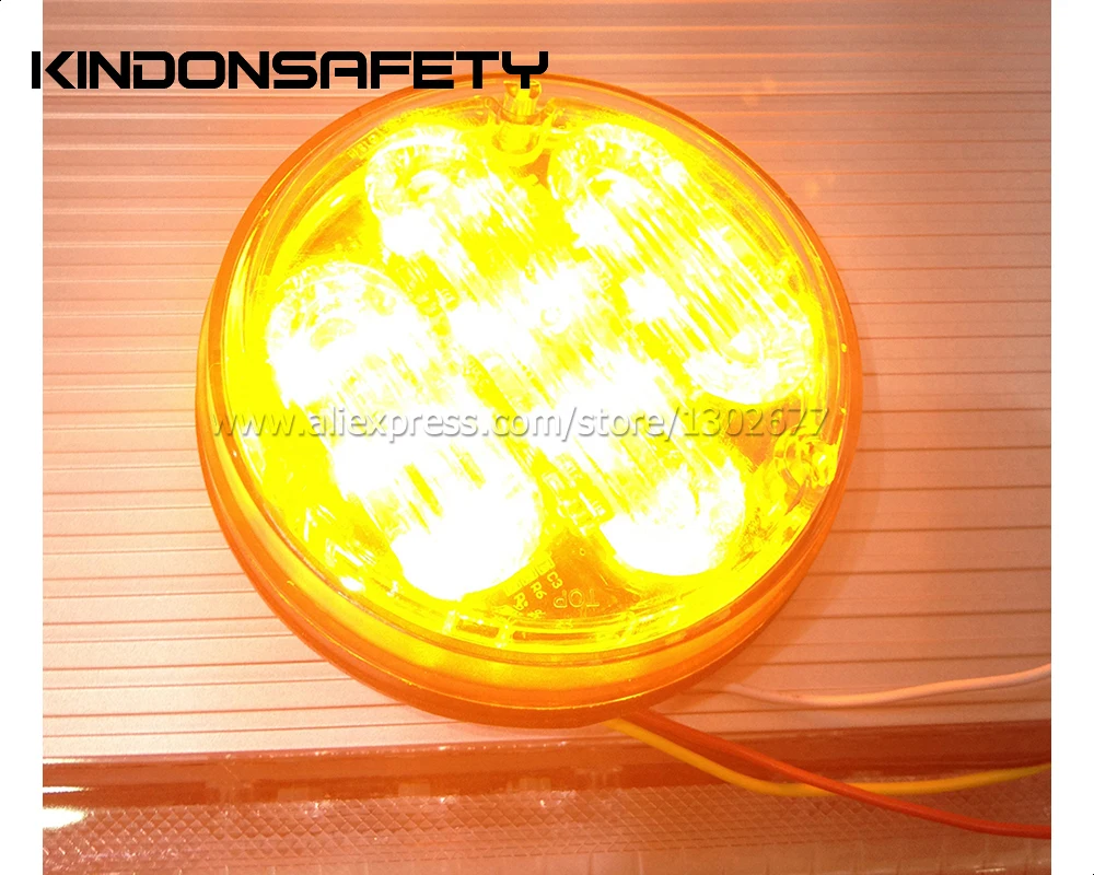 

2pcs Free shipping! Super bright LED round warning lighthead, LED surface mount light, 10pcs 1W LEDs, IP68