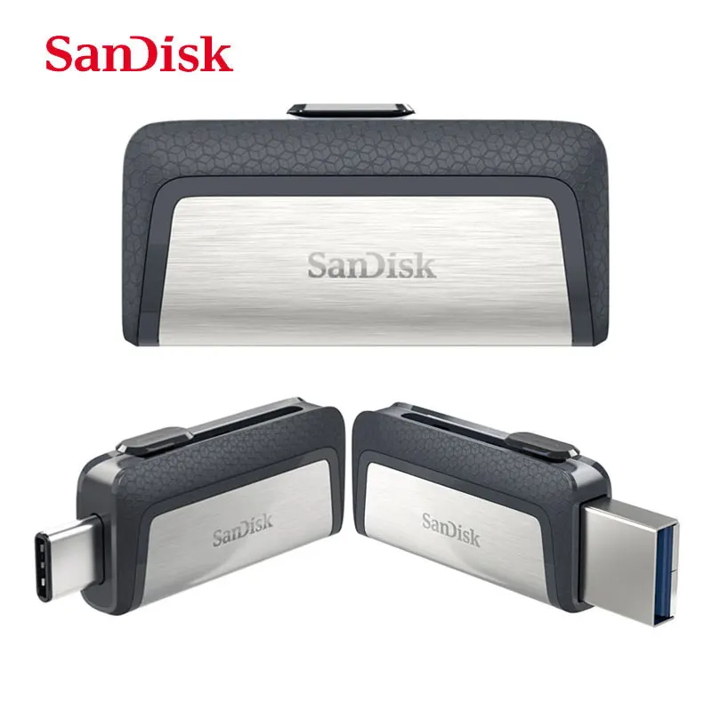 Флеш-накопитель USB 3,1 SanDisk 16 ГБ 32 ГБ 64 Гб 128 ГБ 256 ГБ экстремально высокая скорость OTG type-C для смартфонов и ПК type-c