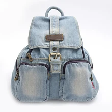 Лидер продаж Для женщин рюкзаки для девочек подростков Винтаж джинсовые сумки рюкзак школьный рюкзак дорожная сумка feminina рюкзак