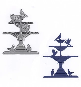 

Uccello Fontana del Metallo Fustelle Stencil Per Il FAI DA TE Scrapbooking Decorativi Goffratura Vestito di Carte di Carta Die M