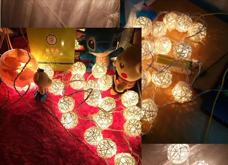IWHD 5 M guirnaldas LED luces UE 220 V bola de algodón Cristmas decorativos LED luces de Navidad al aire libre de interior Guirlande luces IWHD 5 M guirnaldas LED luces UE 220 V bola de algodón Cristmas decorativos LED luces de Navidad al aire libre de interior Guirlande luces