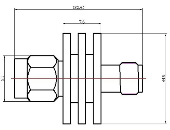 10dB 20dB 40dB DC-13GHz SMA/N разъем коаксиальный Фиксированный аттенюатор 5 Вт 50 Ом