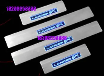 

Car styling for 2010-2015 Mitsubishi Lancer/Lancer X/Lancer Evo Car accessories stainless steel LED Scuff Plate / Door Sill
