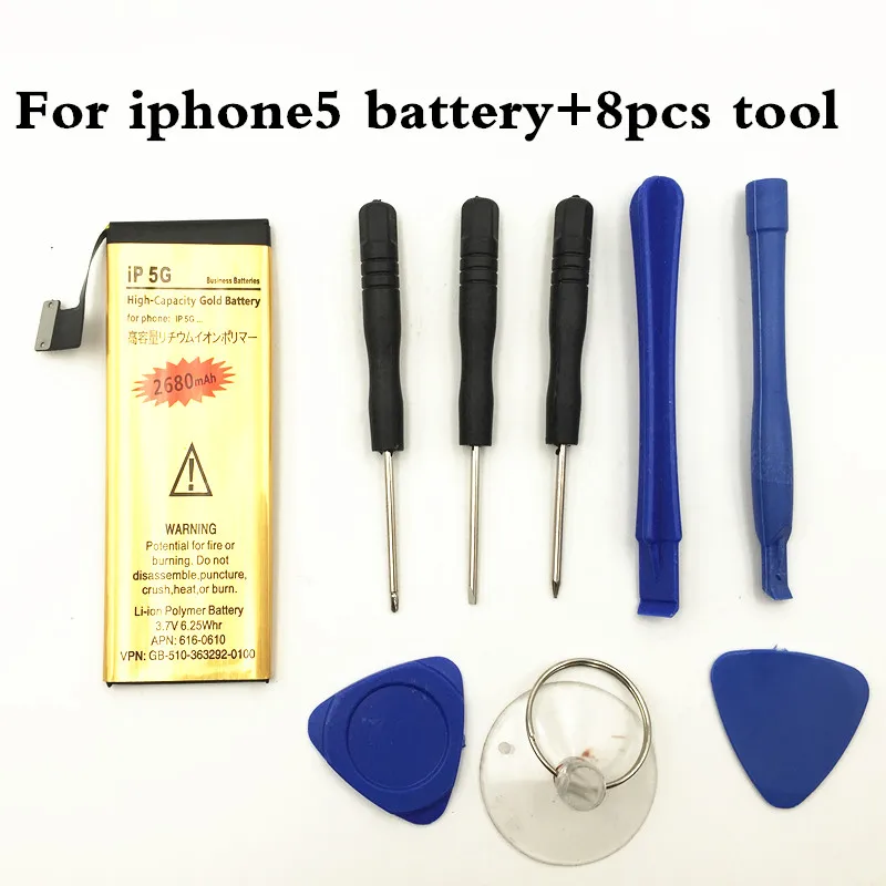 

Original HENGYUE Good Quality bateria ip5G Golden Mobile Phone Battery for Apple iPhone 5 iphone5 5G Battery 2018 New