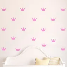 24 set nursery Crown pattern wall stickers,baby shower princess home decor,free ship
