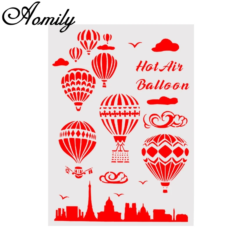 Aomily классический трафарет с воздушным шаром для торта аэрограф рисования