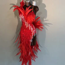 Изготовленная на заказ красная юбка для латинских танцев платье для латинских танцев новейший стиль сексуальное платье для латинских танцев