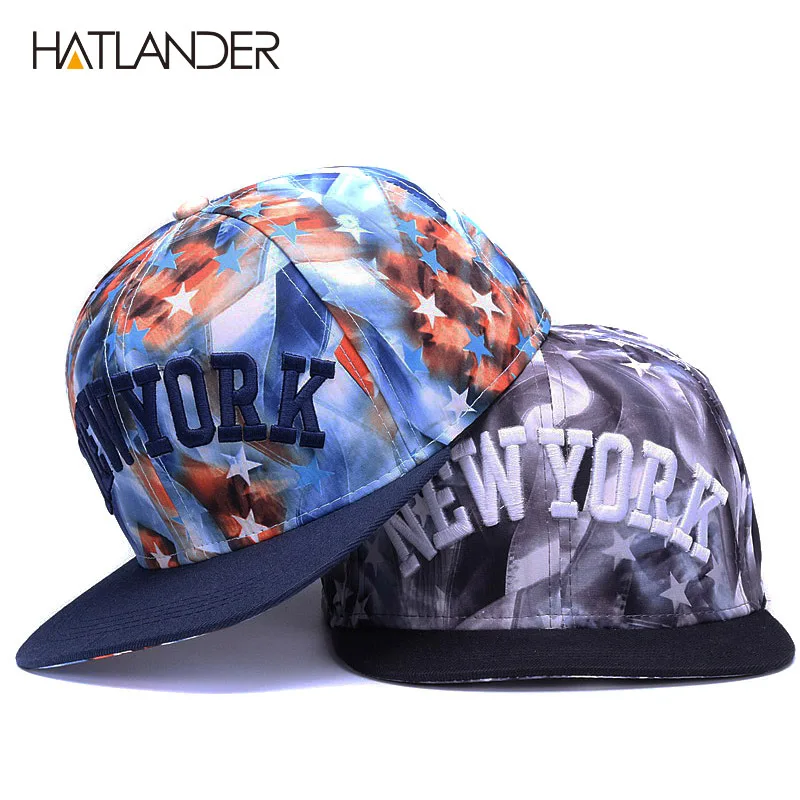 

HATLANDER Brand Letters baseball caps New York snapback cap Embroidery 6panels bone hip hop cap flat brim street ware sport hats