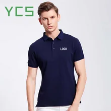 YCS магазин на заказ 7 моделей рубашки поло мужские хлопковые с вышивкой/печать с вашим собственным логотипом для компании или команды