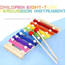 EarlyTeaching of Wooden 8-note аккордеон для детских инструментов для EarlyChildhood Обучающие игрушки 1-2-3 года деревянное фортепиано