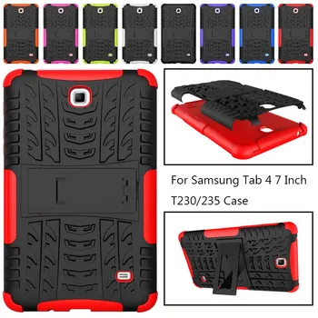 

For Samsung Galaxy Tab 4 7.0 T230 T231 T235 SM-T230 7" Tablet Case Cover Silicone TPU+PC Kickstand Dual Armor Back Cover Cases