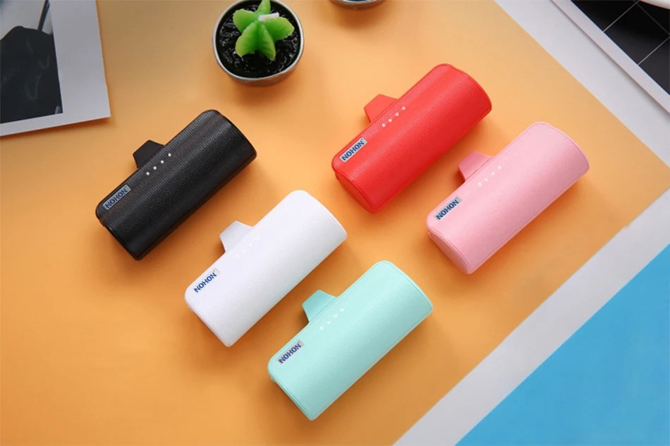 NOHON Mini Type USB C Power Bank 3000mAh Fast Charge Pocket Wireless Powerbank For Xiaomi Huawei USB-C Portable Charger Battery anker powercore 20000