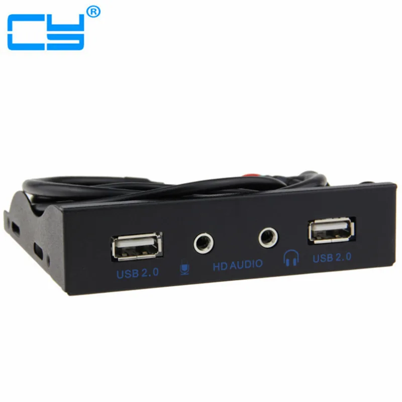 2x USB 2.0 Motherboard Floppy Disk Bay Front Panel Bracket Hub 60cm