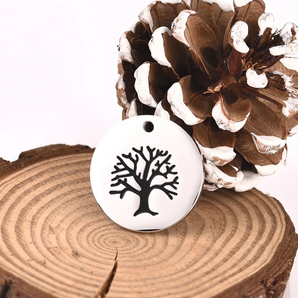 25mm Stainless Steel Tree of Life Charm (5)